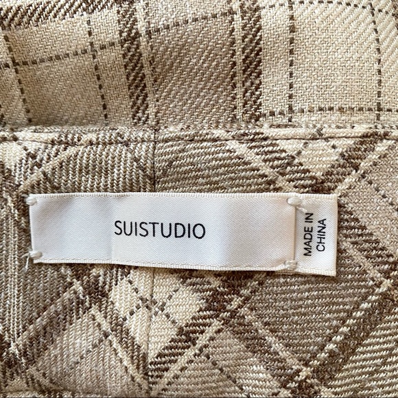 SUISTUDIO Lane Classic Check High Waist Trouser - Picture 14 of 15